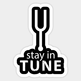 Stay in tune, diapason, tuning fork, music Sticker